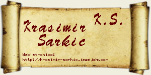 Krasimir Šarkić vizit kartica